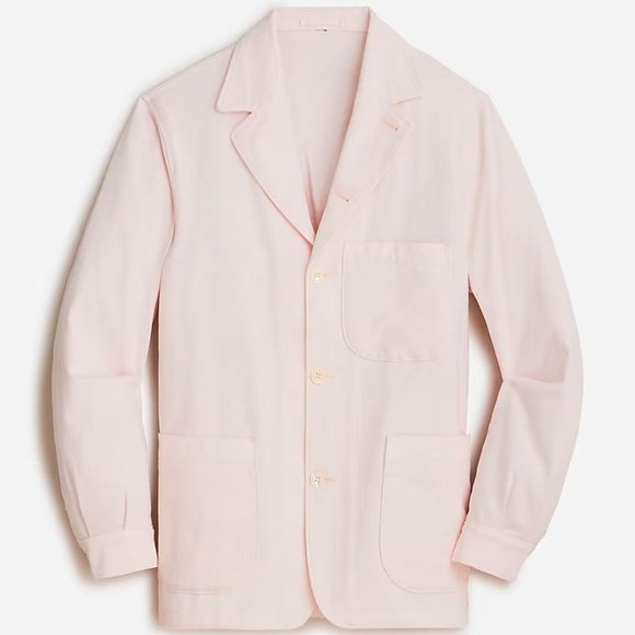 Wallace & Barnes Mens 3 Button Chore Blazer 38 Regular NWT Light Rose J Crew 38R